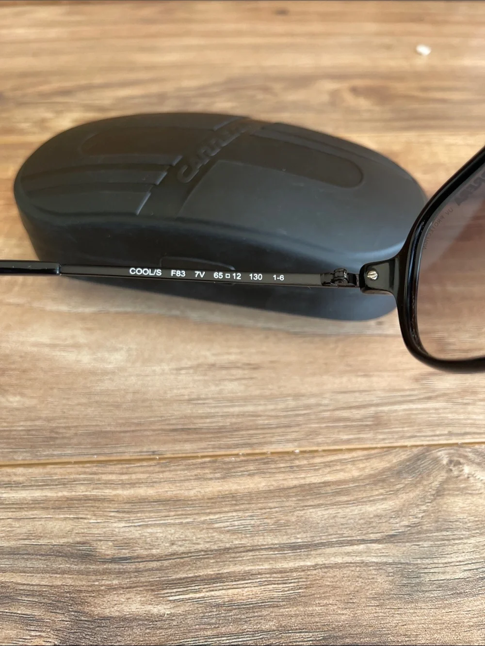 Carrera By Safilo Polarized Aviator Sunglasses Black/Palladium 64mm W/ Hard Case